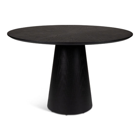 Modern Brazilian Mona Wooden Top Round Dining Table - Ebano