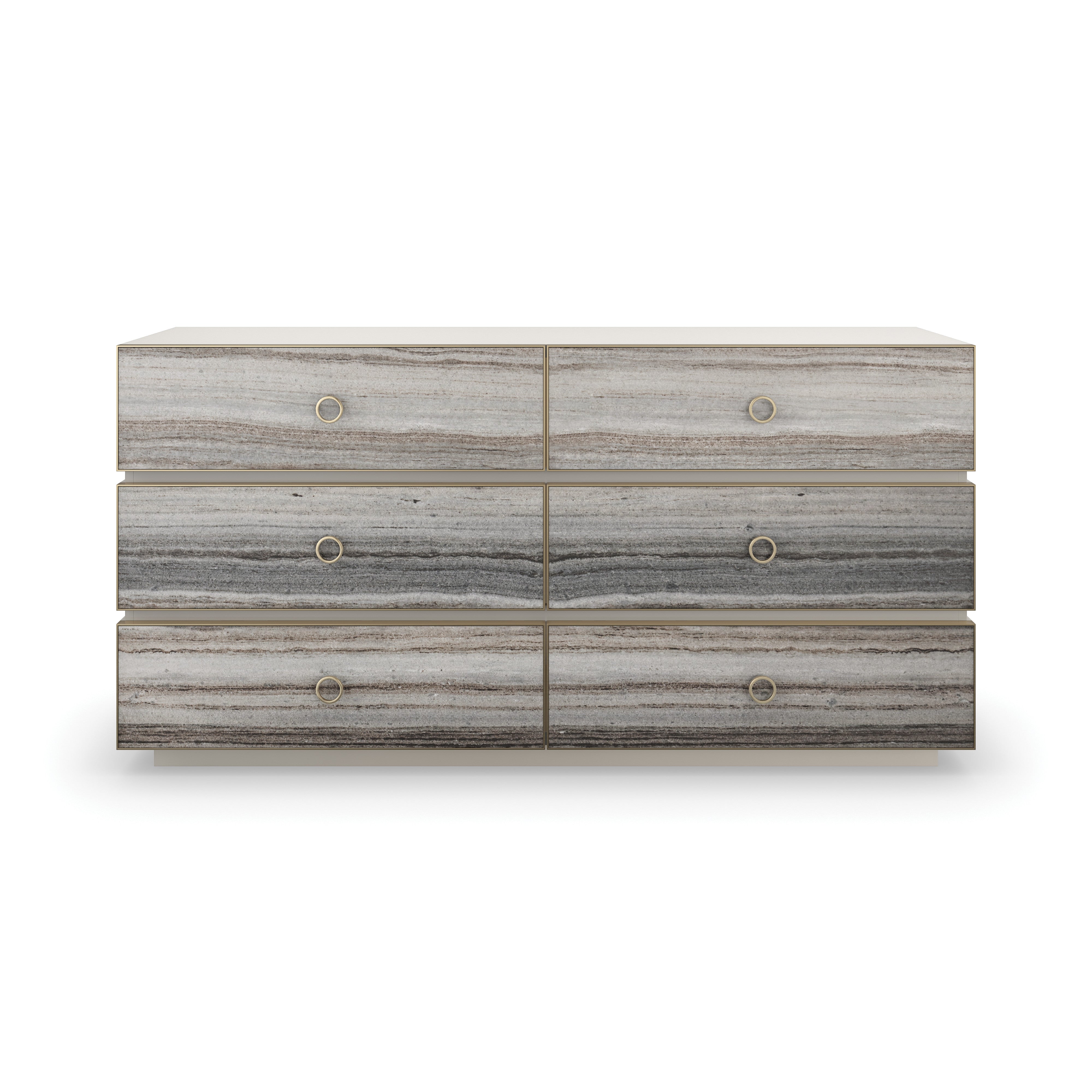 Bedrock Dresser Almond Milk 64" by Caracole