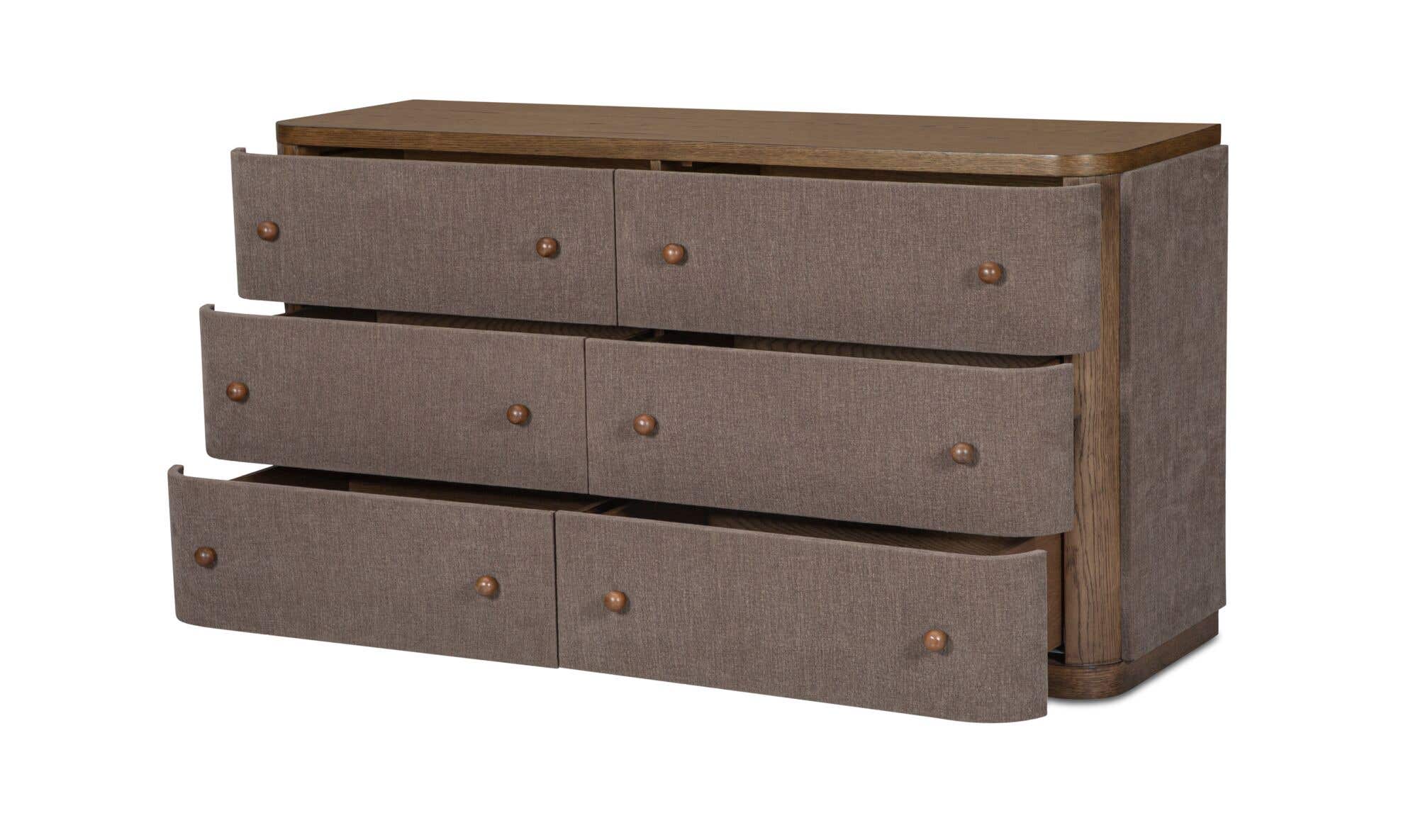 Simone 6 Drawer Dresser Brown by Moe's Home Collection - view 6