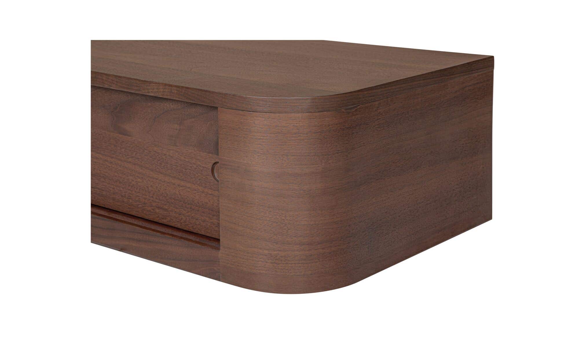 Round Off Floating Console Table Walnut by Moe's Home Collection - view 11