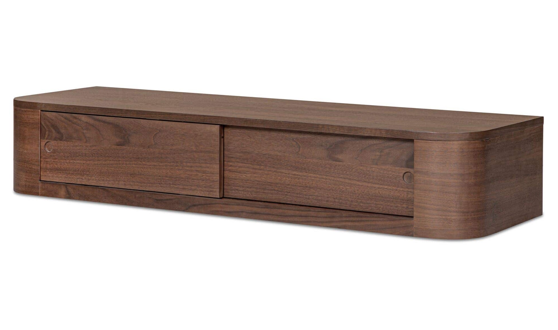 Round Off Floating Console Table Walnut by Moe's Home Collection - view 7