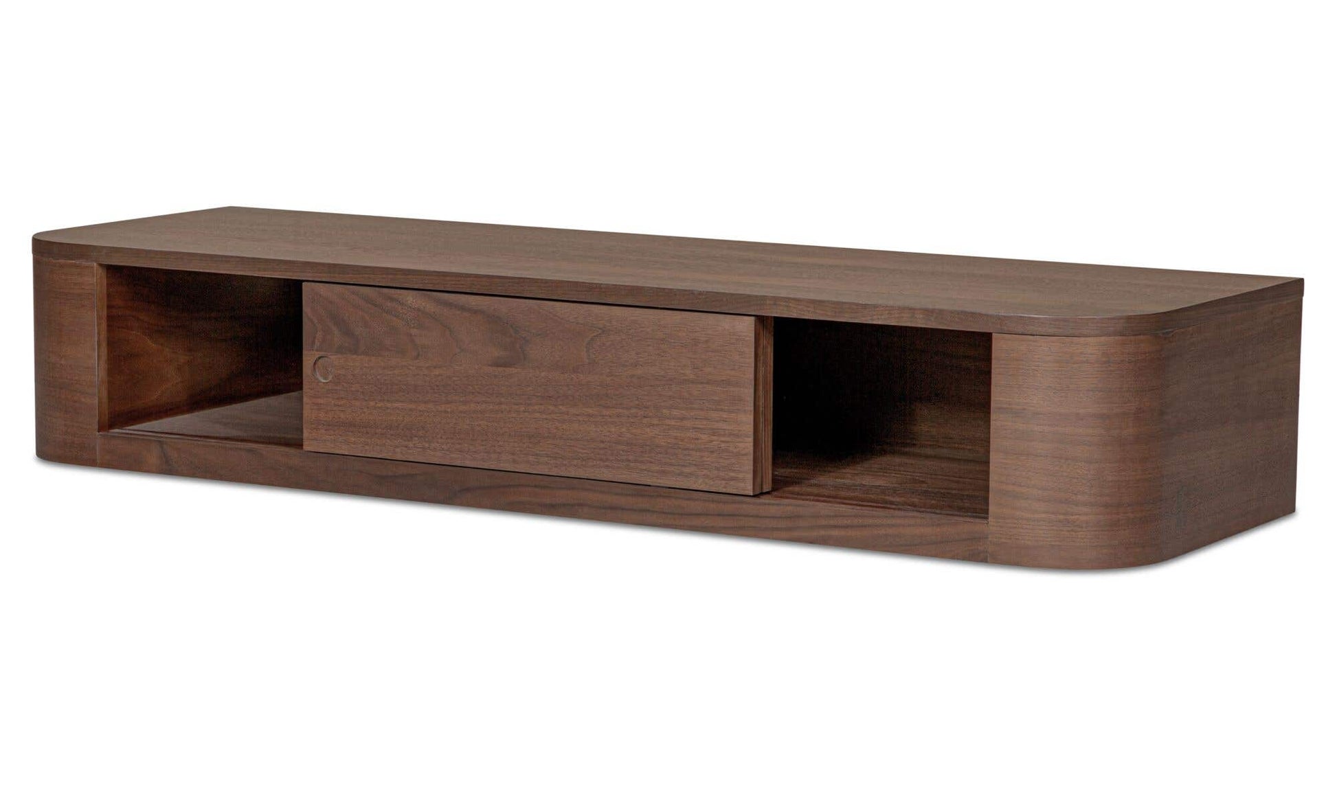 Round Off Floating Console Table Walnut by Moe's Home Collection - view 8