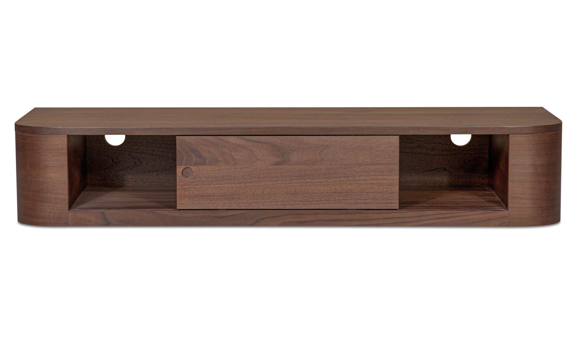 Round Off Floating Console Table Walnut by Moe's Home Collection - view 6