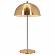 Tundra Table Lamp | Radiant Gold Dome and White Interior | Foundry Luxury Leather | Furniture