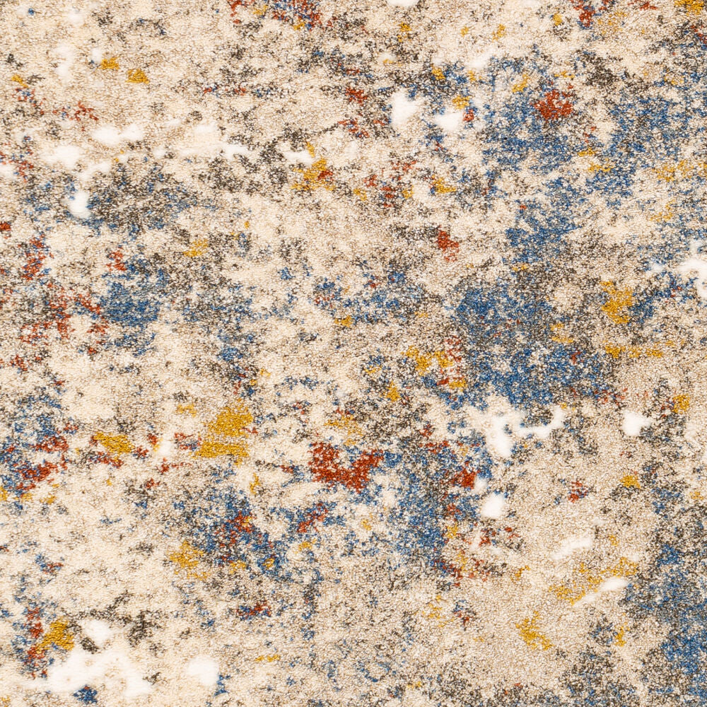 Tuscany Blue/Tan Machine Woven Rug - swatch