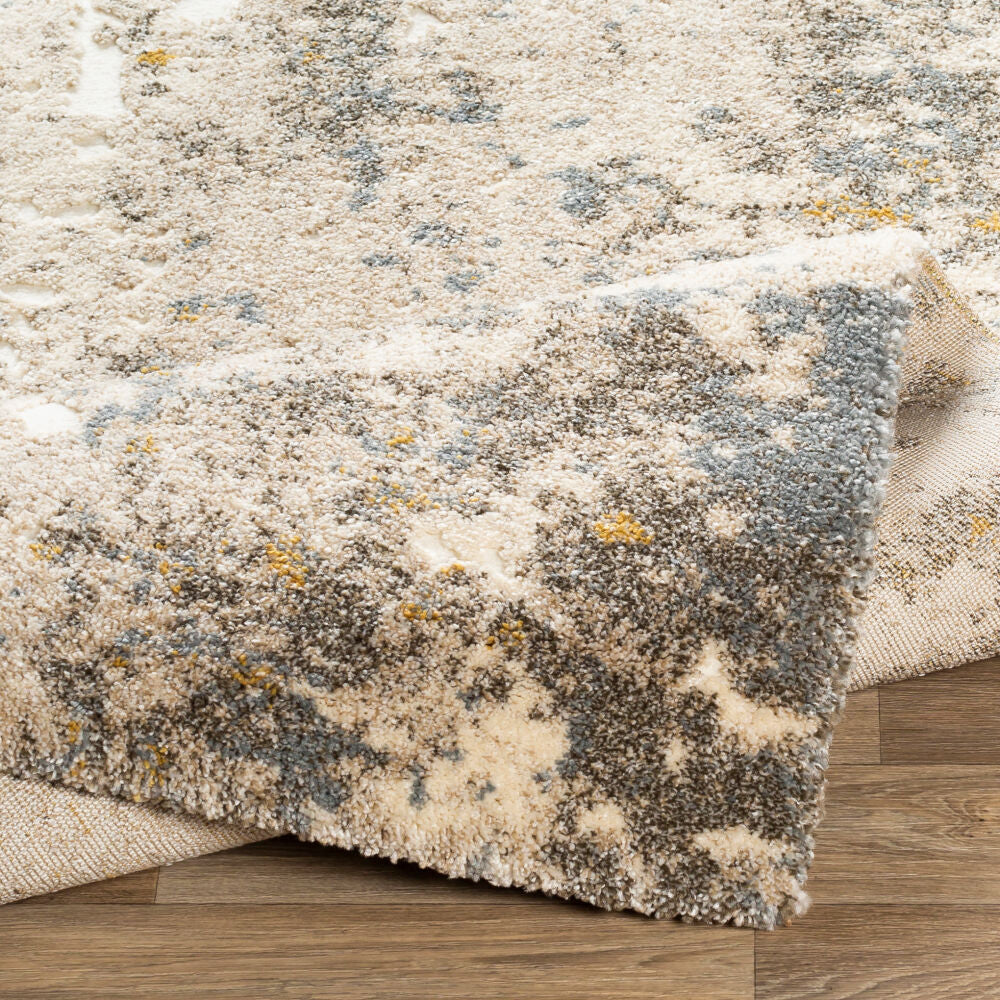 Tuscany Aqua/White Machine Woven Rug TUS-2305 - fold