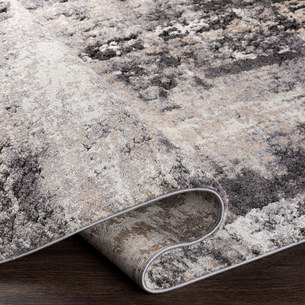 Tuscany Black/Tan Machine Woven Rug TUS-2312 - fold