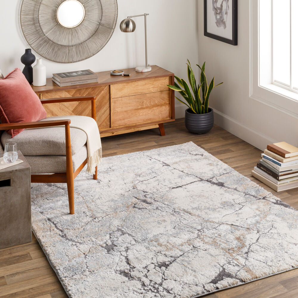 Tuscany Charcoal/Tan Machine Woven Rug TUS-2314 - roomscene