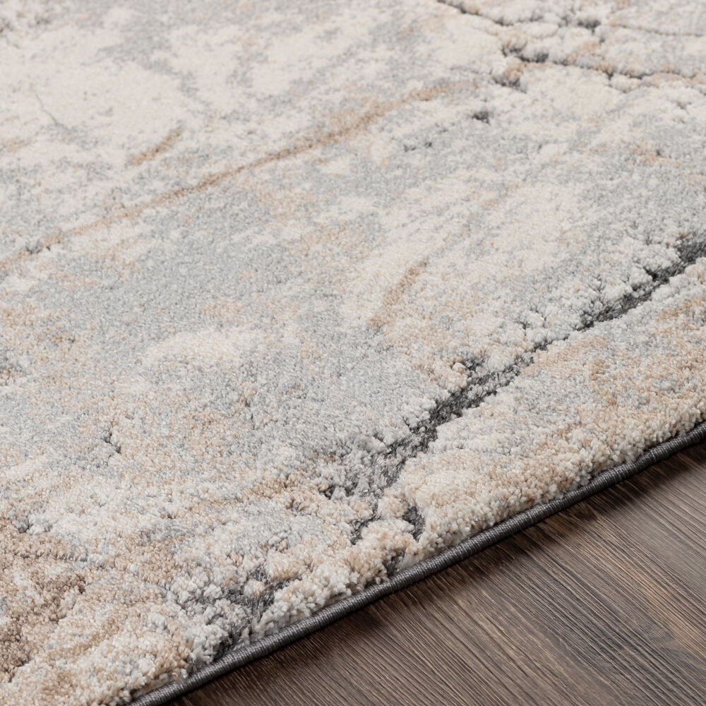Tuscany Charcoal/Tan Machine Woven Rug TUS-2314 - texture
