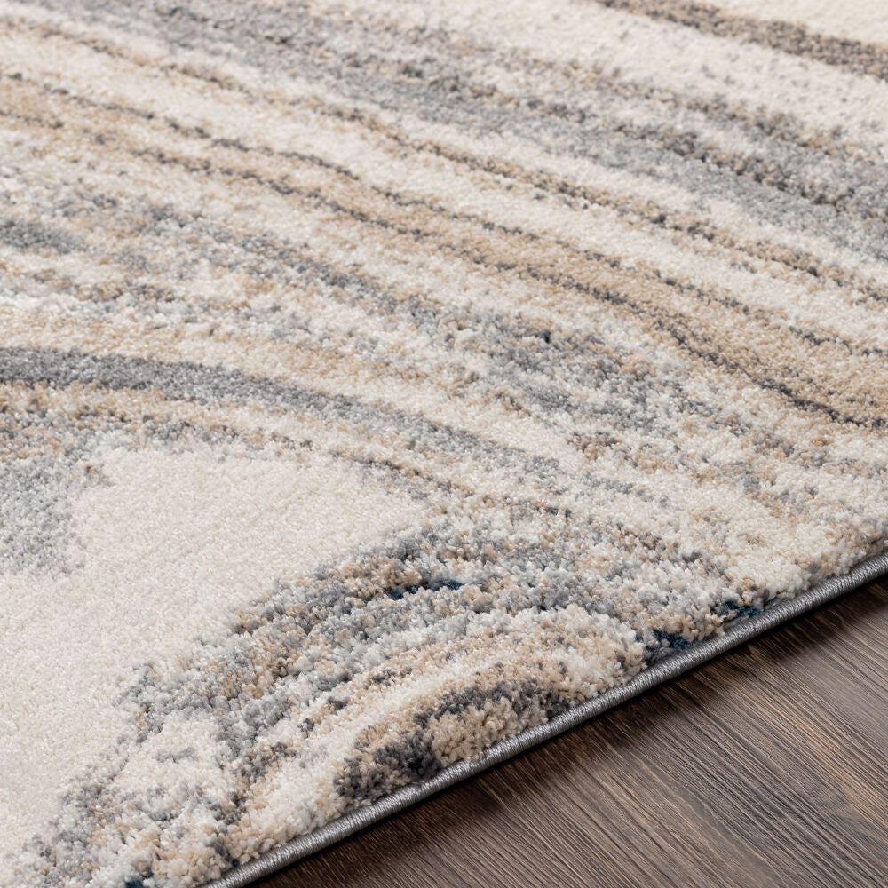 Tuscany Charcoal/Light Gray Machine Woven Rug - texture
