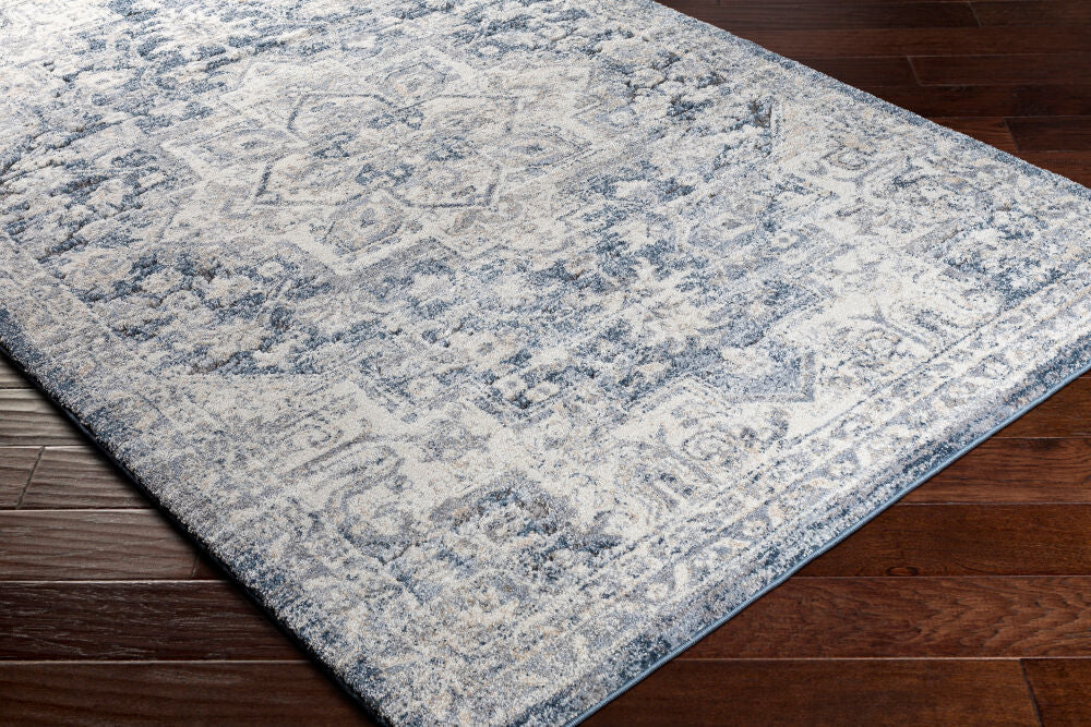 Tuscany Charcoal/Tan Machine Woven Rug TUS-2317 - corner
