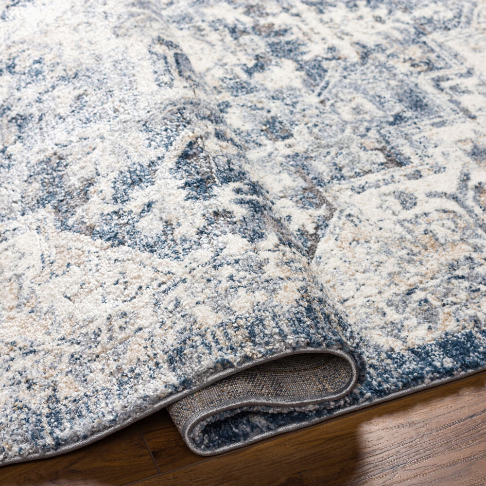 Tuscany Charcoal/Tan Machine Woven Rug TUS-2317 - fold