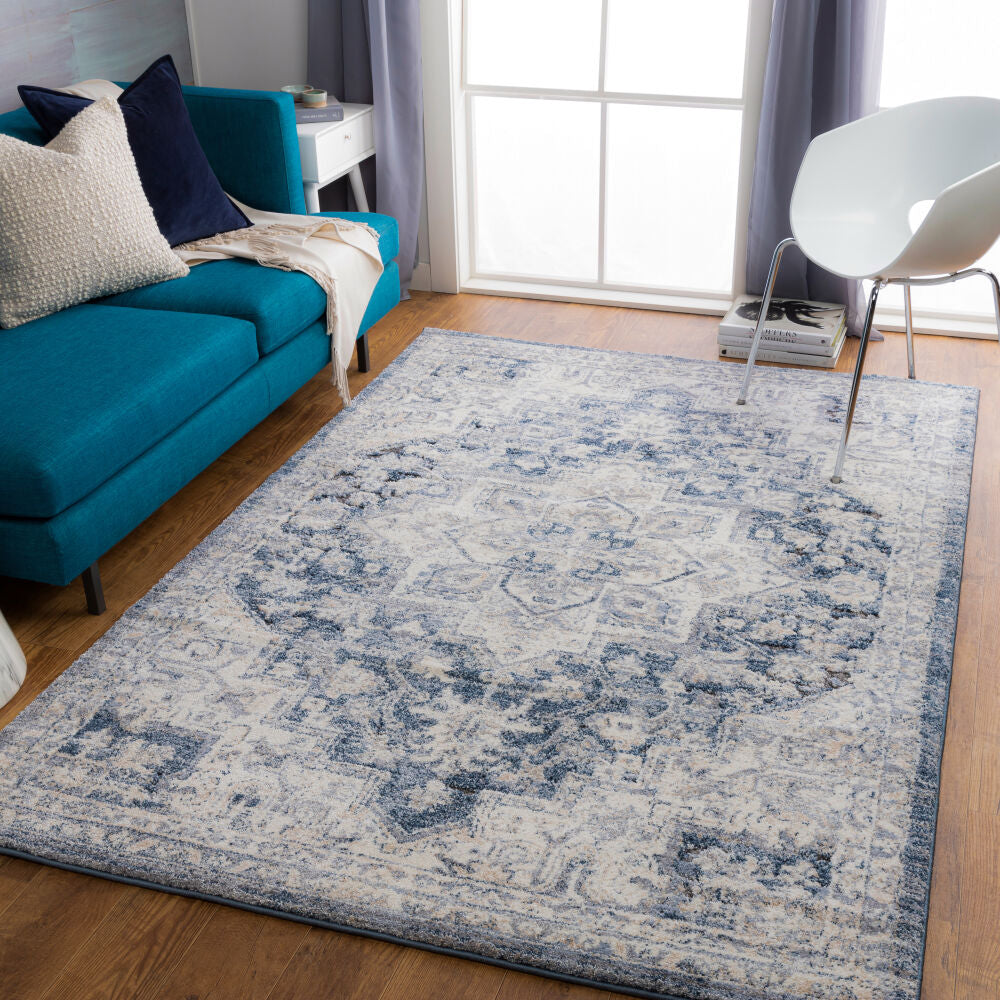 Tuscany Charcoal/Tan Machine Woven Rug TUS-2317 - roomscene