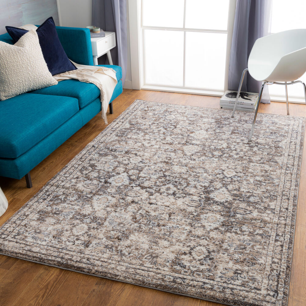 Tuscany Brown/Light Gray Machine Woven Rug TUS-2319 - roomscene