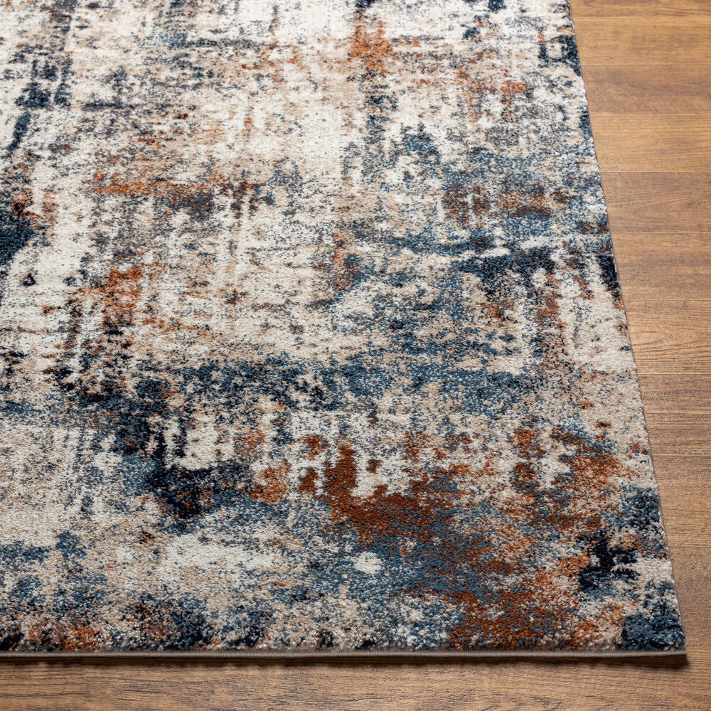 Tuscany Blue/Light Beige Machine Woven Rug TUS-2327 - front