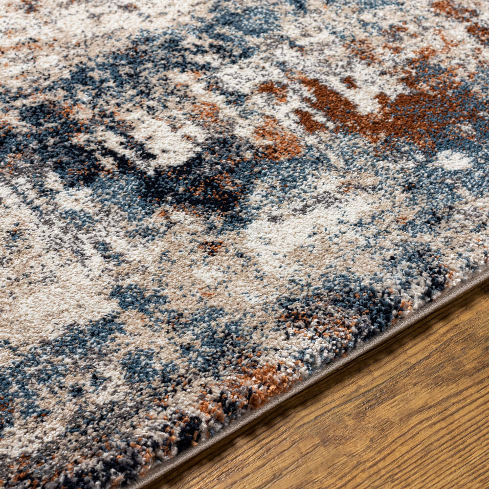Tuscany Blue/Light Beige Machine Woven Rug TUS-2327 - texture