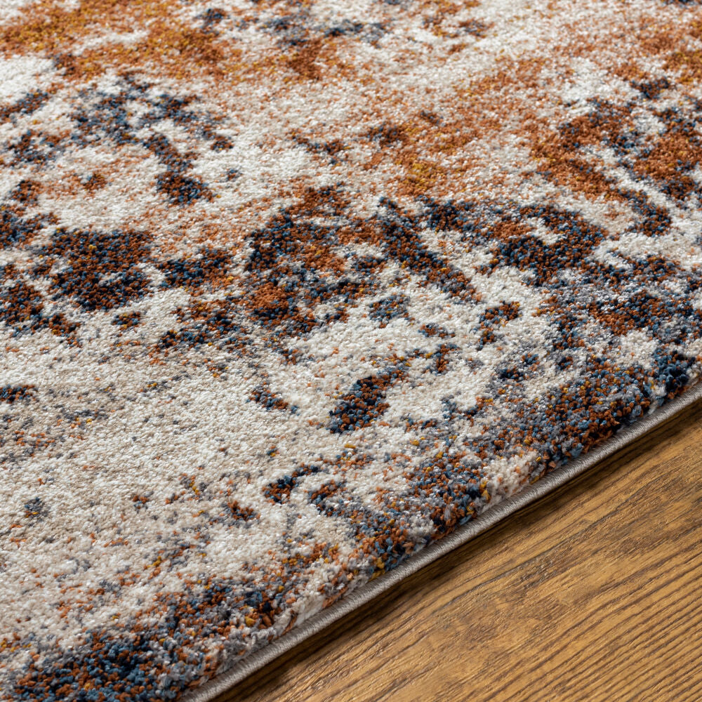 Tuscany Blue/Light Beige Machine Woven Rug TUS-2328 - texture