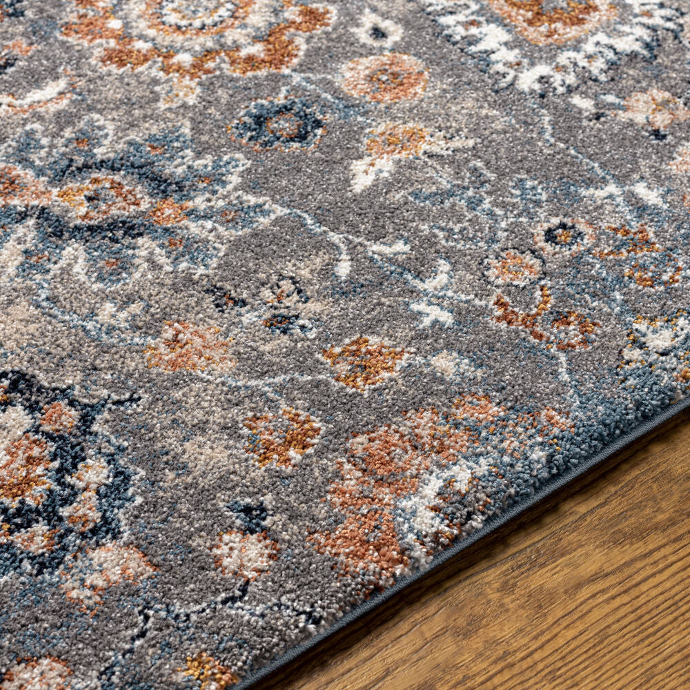 Tuscany Blue/Light Beige Machine Woven Rug TUS-2333 - texture