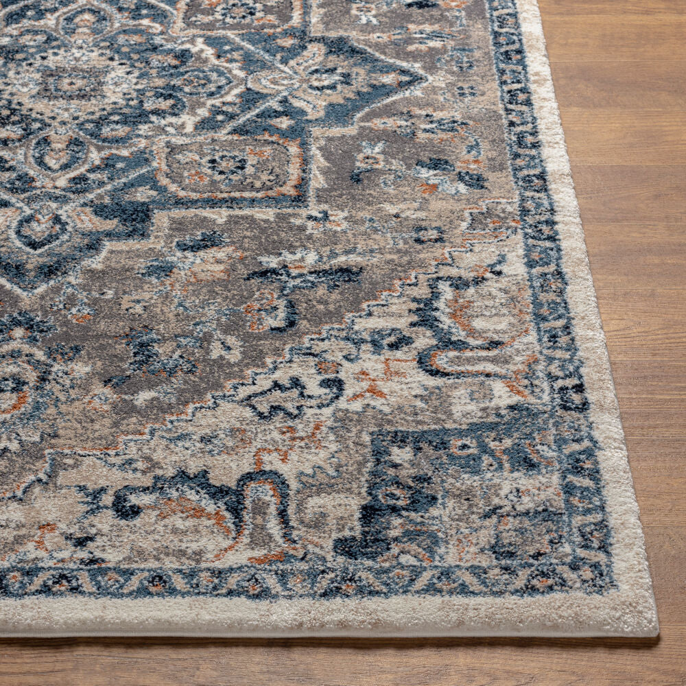 Tuscany Blue/Light Beige Machine Woven Rug TUS-2335 - front