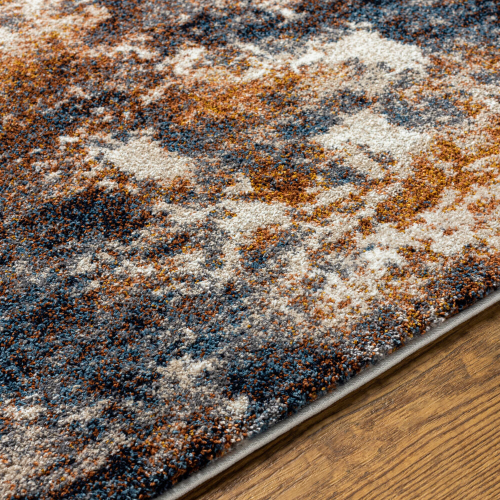 Tuscany Blue/Light Beige Machine Woven Rug TUS-2336 - texture