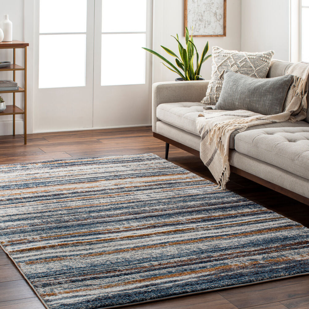 Tuscany Blue/Light Beige Machine Woven Rug TUS-2337 - roomscene