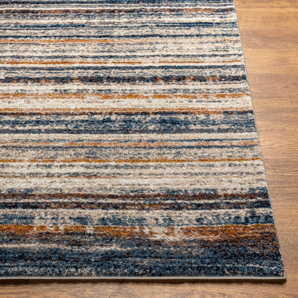 Tuscany Blue/Light Beige Machine Woven Rug TUS-2337 - front