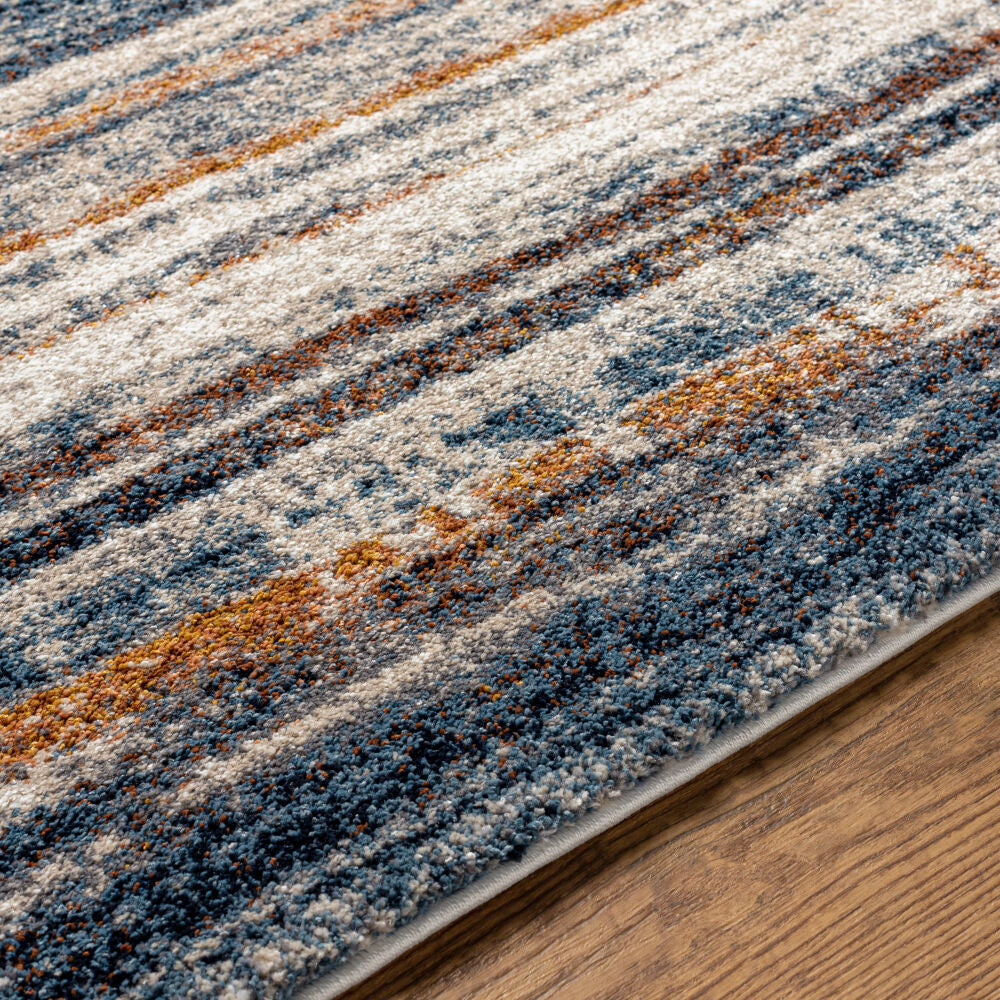 Tuscany Blue/Light Beige Machine Woven Rug TUS-2337 - texture