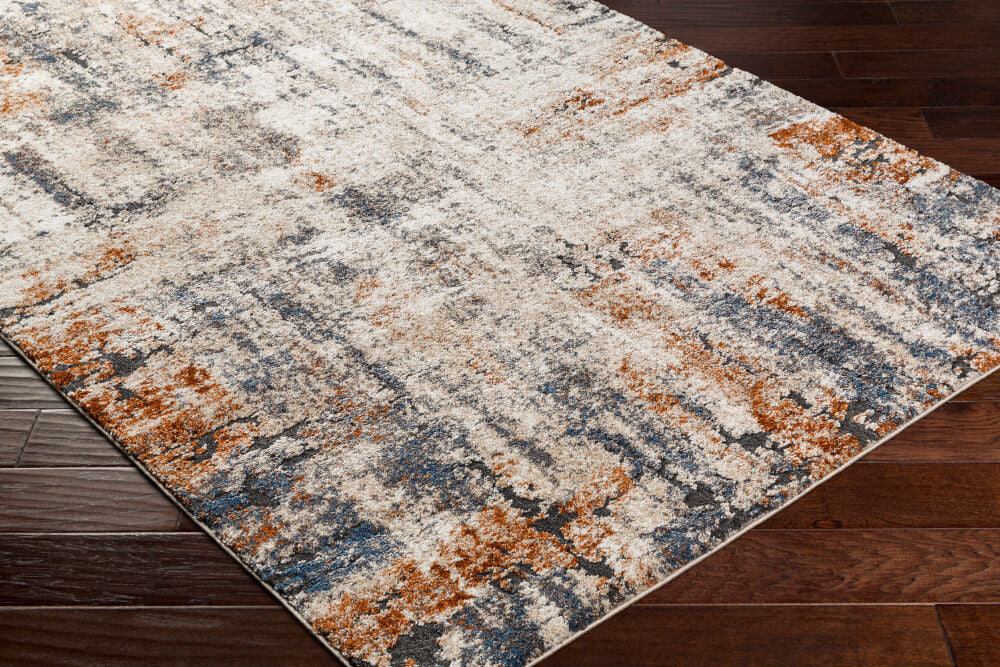 Tuscany Black/Tan Machine Woven Rug TUS-2338 - corner