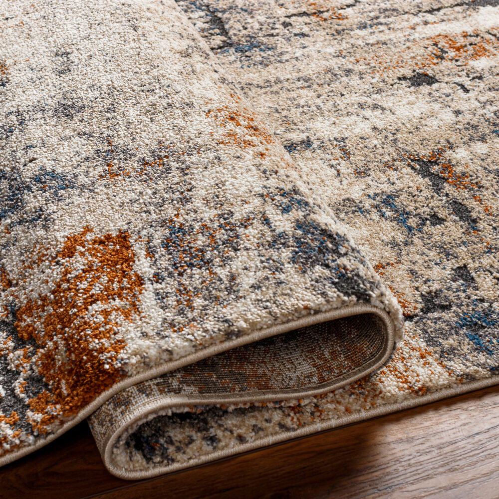 Tuscany Black/Tan Machine Woven Rug TUS-2338 - fold