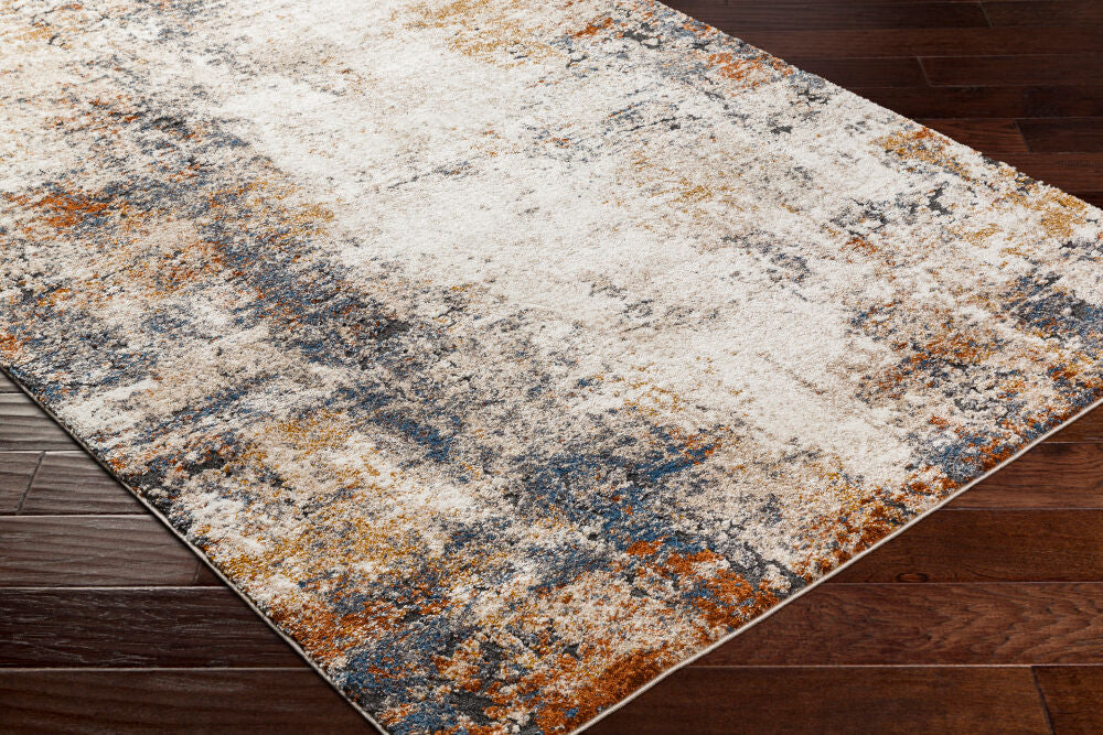 Tuscany Black/Tan Machine Woven Rug TUS-2339 - corner