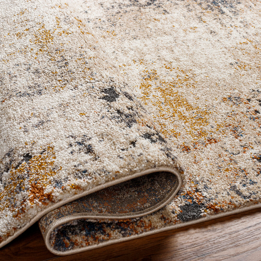 Tuscany Black/Tan Machine Woven Rug TUS-2339 - fold