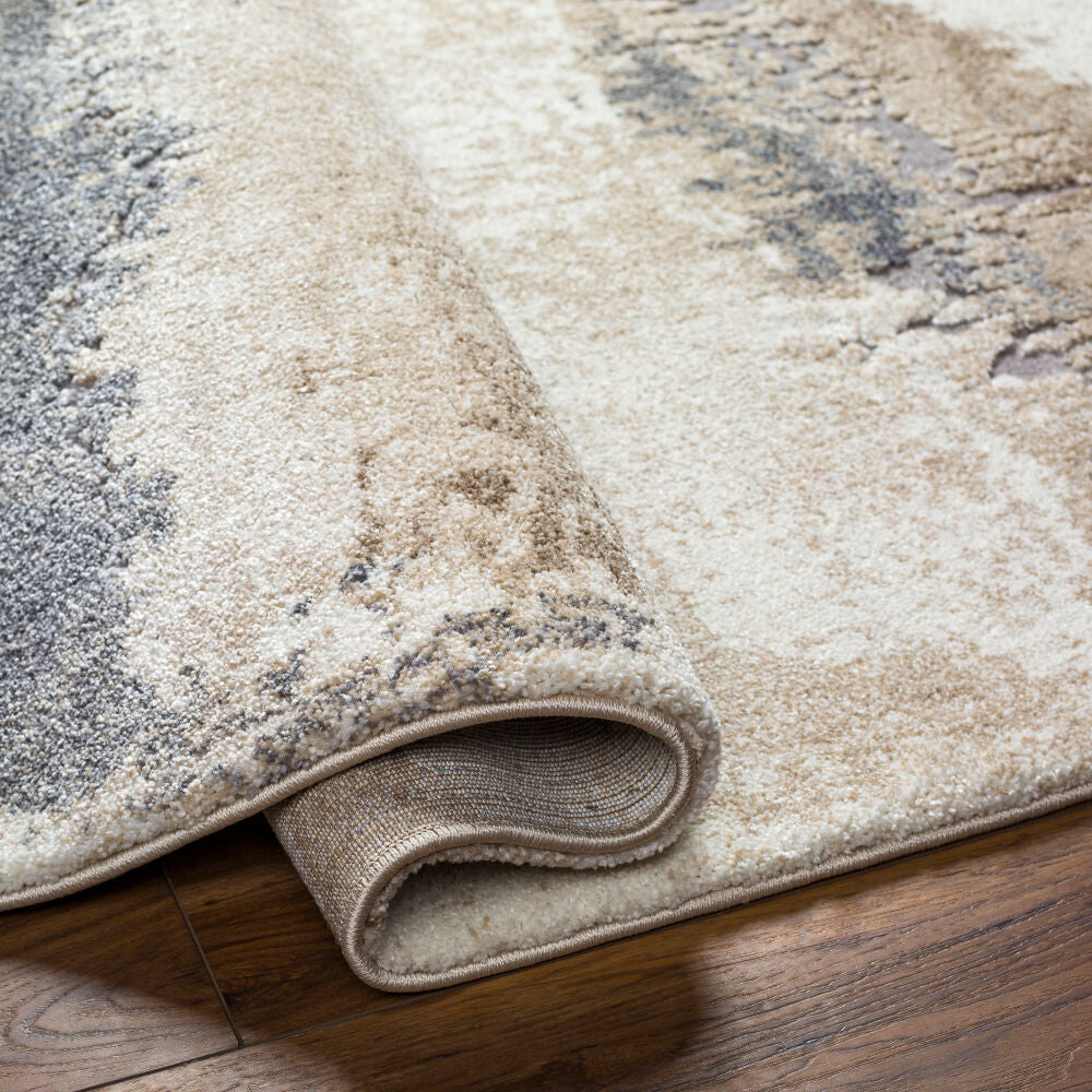 Tuscany Beige/Olive Machine Woven Rug TUS-2344 - fold