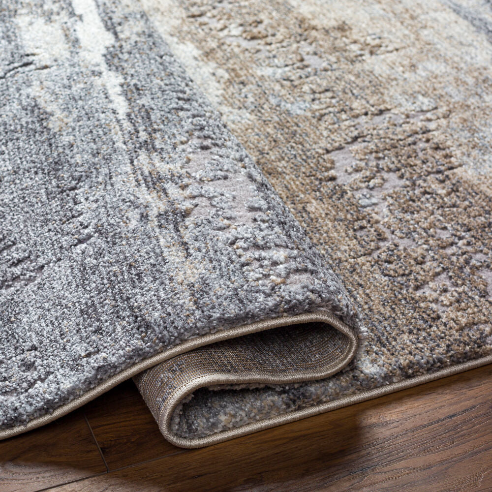 Tuscany Beige/Olive Machine Woven Rug TUS-2346 - fold