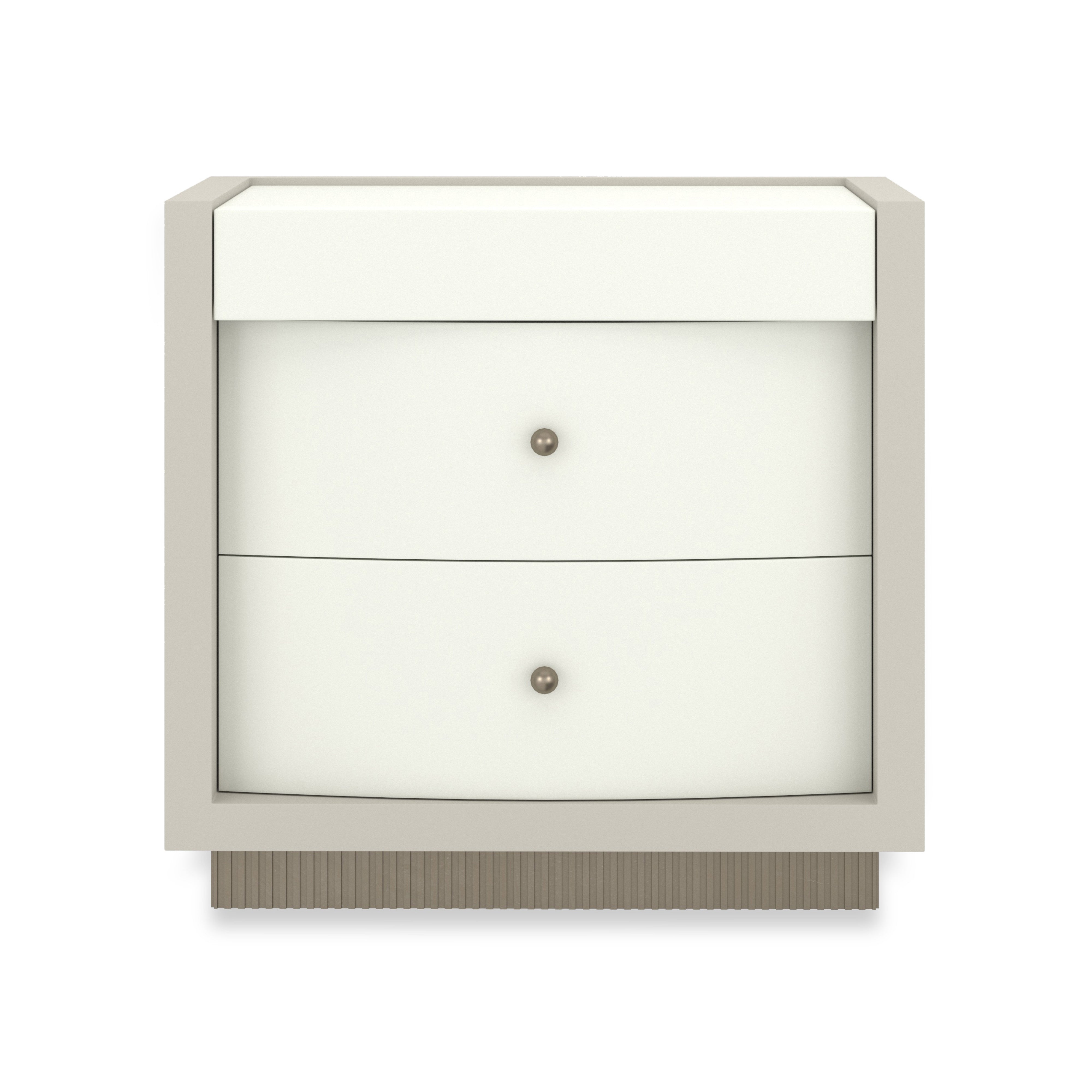 Calais Nightstand Almond Milk 28" by Caracole