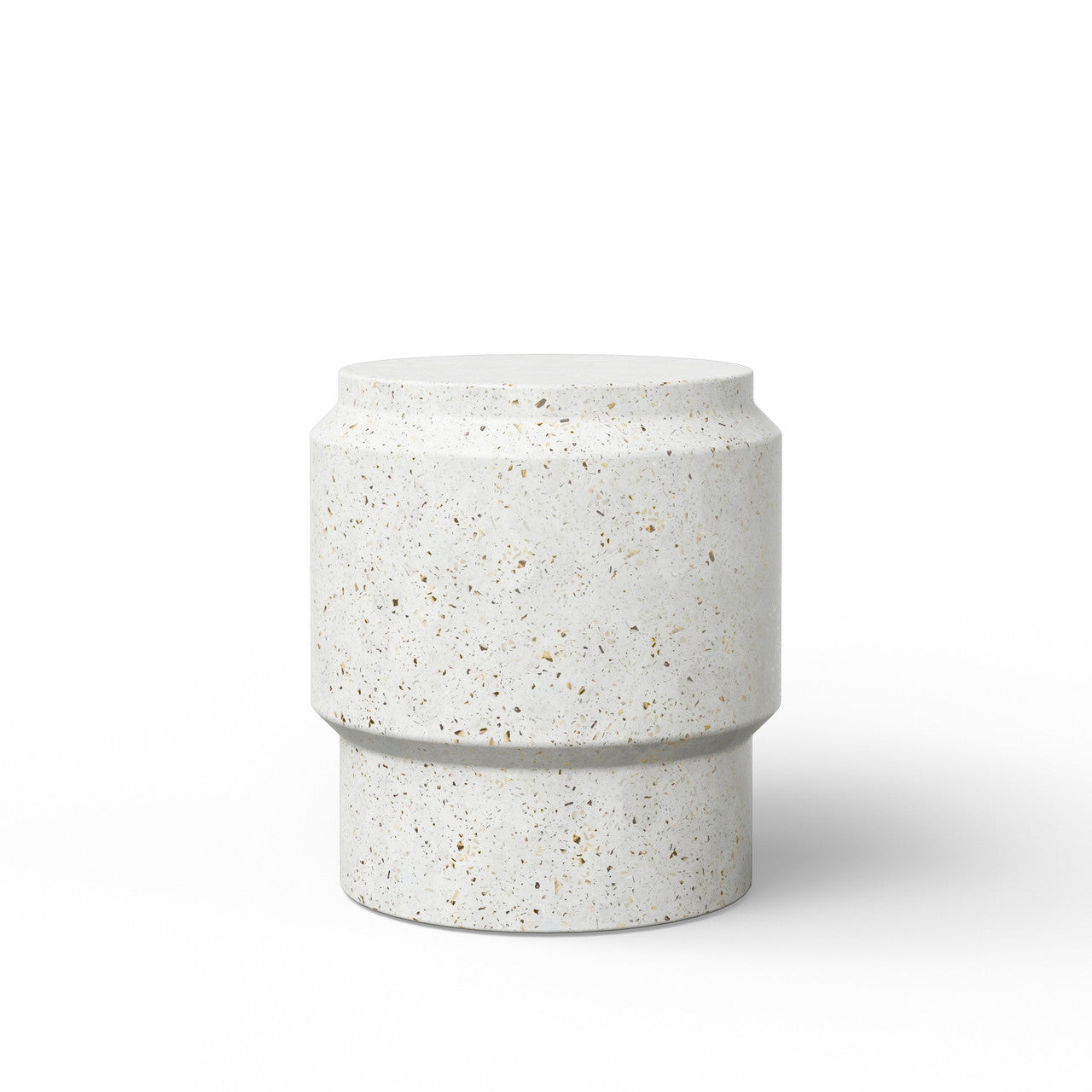 Mixx - Barrel Stool - Ivory Terrazzo