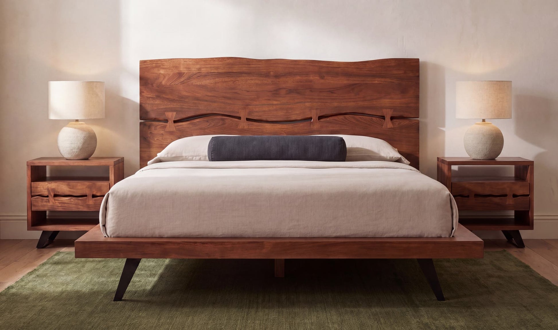 Madagascar King Platform Bed Brown by Moe's Home Collection - view 8