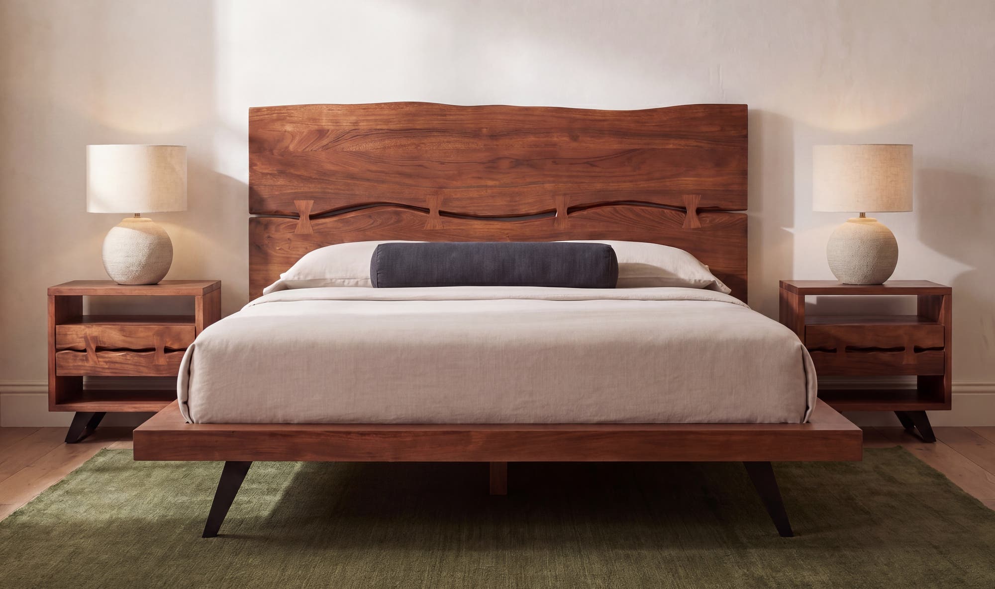 Madagascar King Platform Bed Brown by Moe's Home Collection - view 8