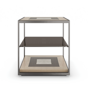 Impossible Cube Almost Black End Table 22" by Caracole