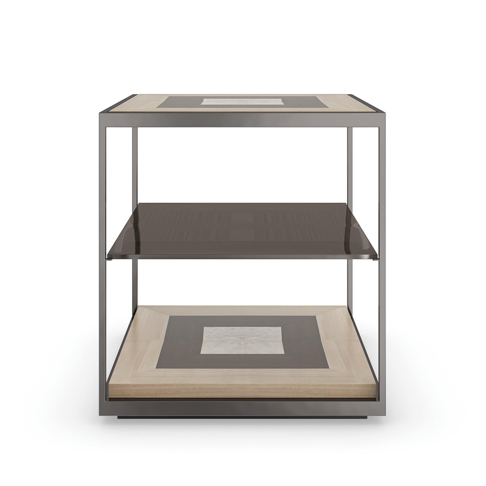 Impossible Cube Almost Black End Table 22" by Caracole