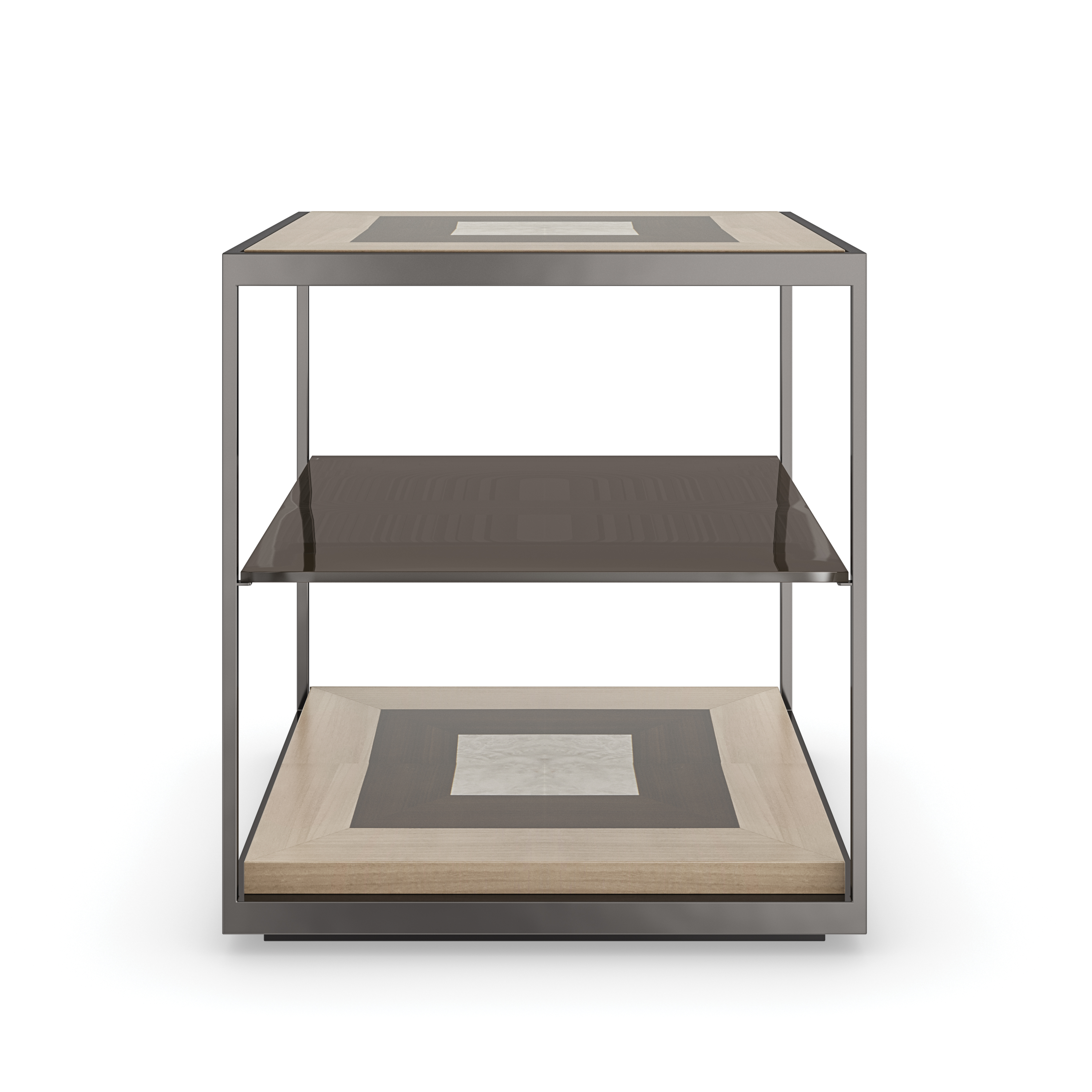 Impossible Cube Almost Black End Table 22" by Caracole