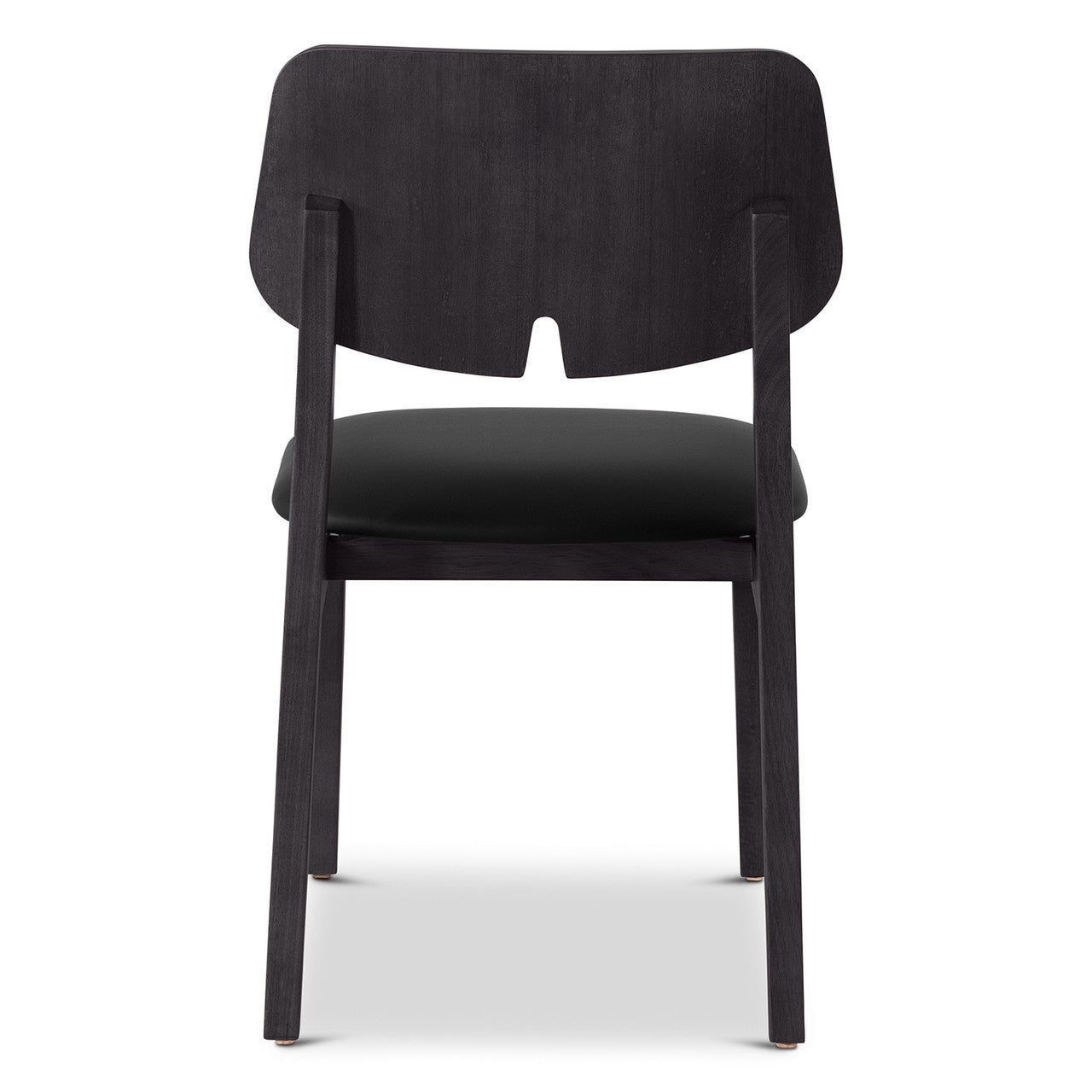 Modern Brazilian - Beth - Side Chair - Shimmy Black Seat - Ebano Frame