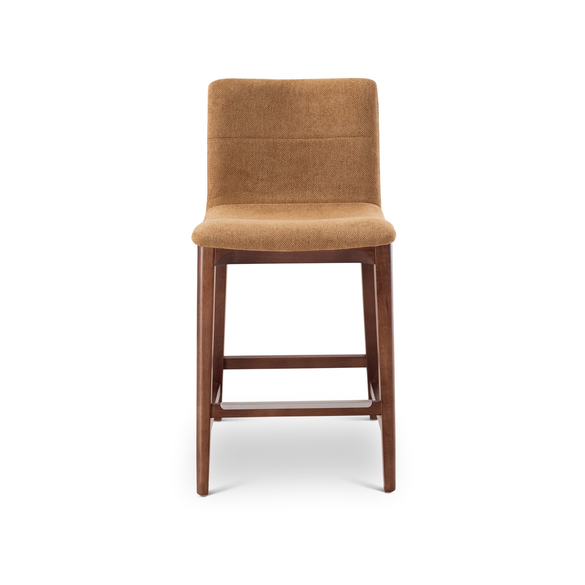 Modern Brazilian - Godan Stool - Counter Height - Jackpot Terracotta Seat - Nogal Frame by Urbia