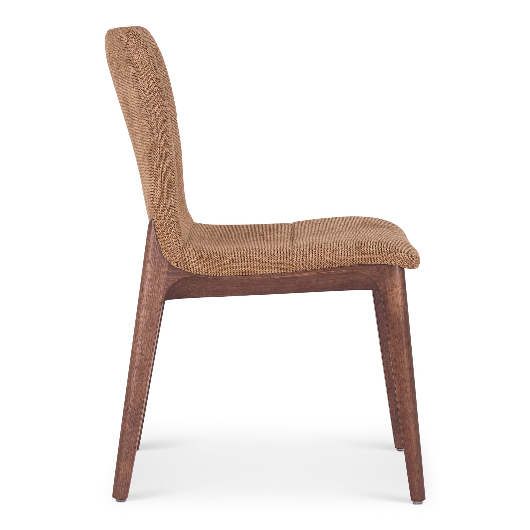 Modern Brazilian - Godan Side Chair - Jackpot Terracotta Seat - Nogal Frame by Urbia