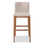Modern Brazilian - Godan Stool - Bar Height - Harvest Natural Seat - Domasco Frame by Urbia
