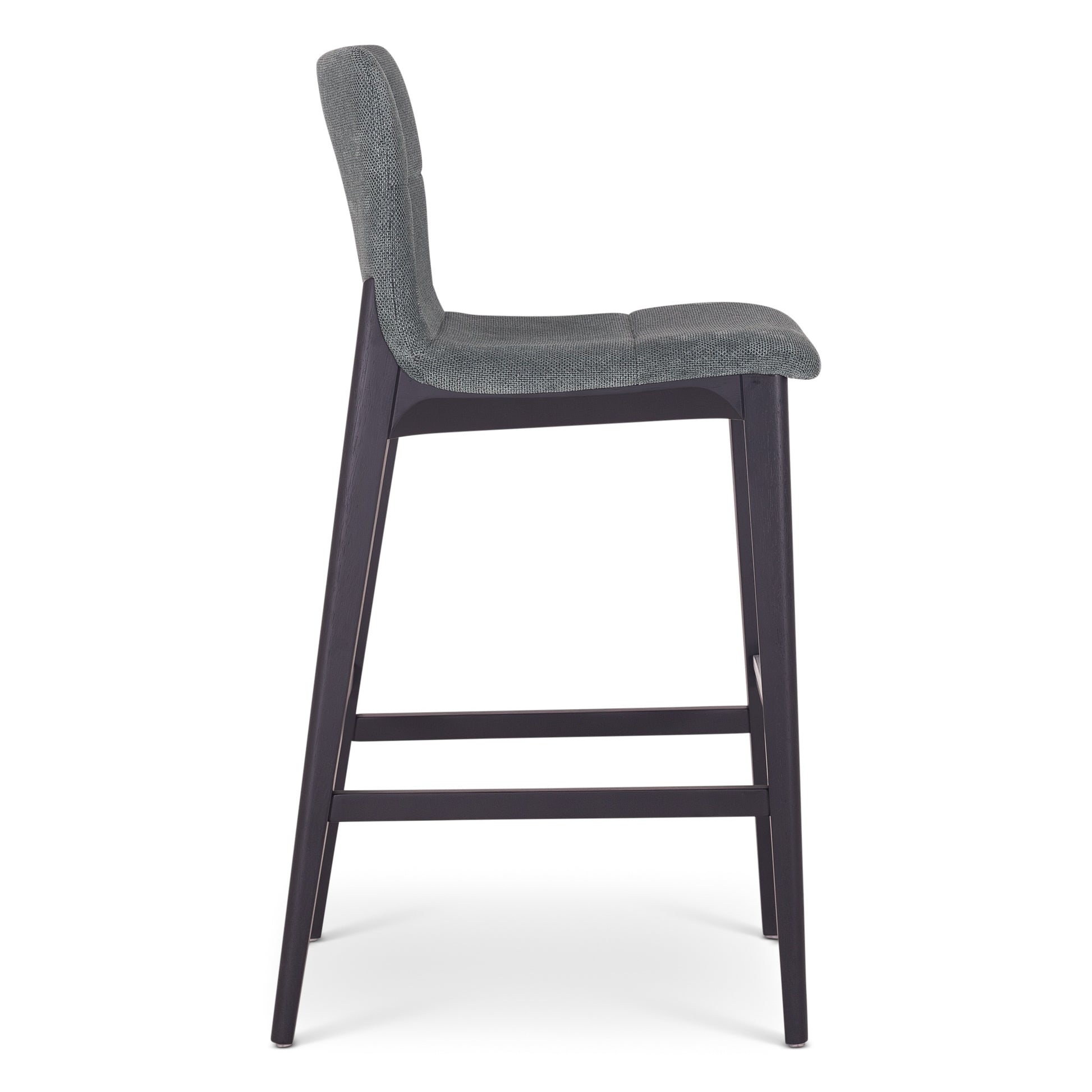 Modern Brazilian - Godan Stool - Bar Height - Jackpot Teal Seat - Ebano Frame by Urbia