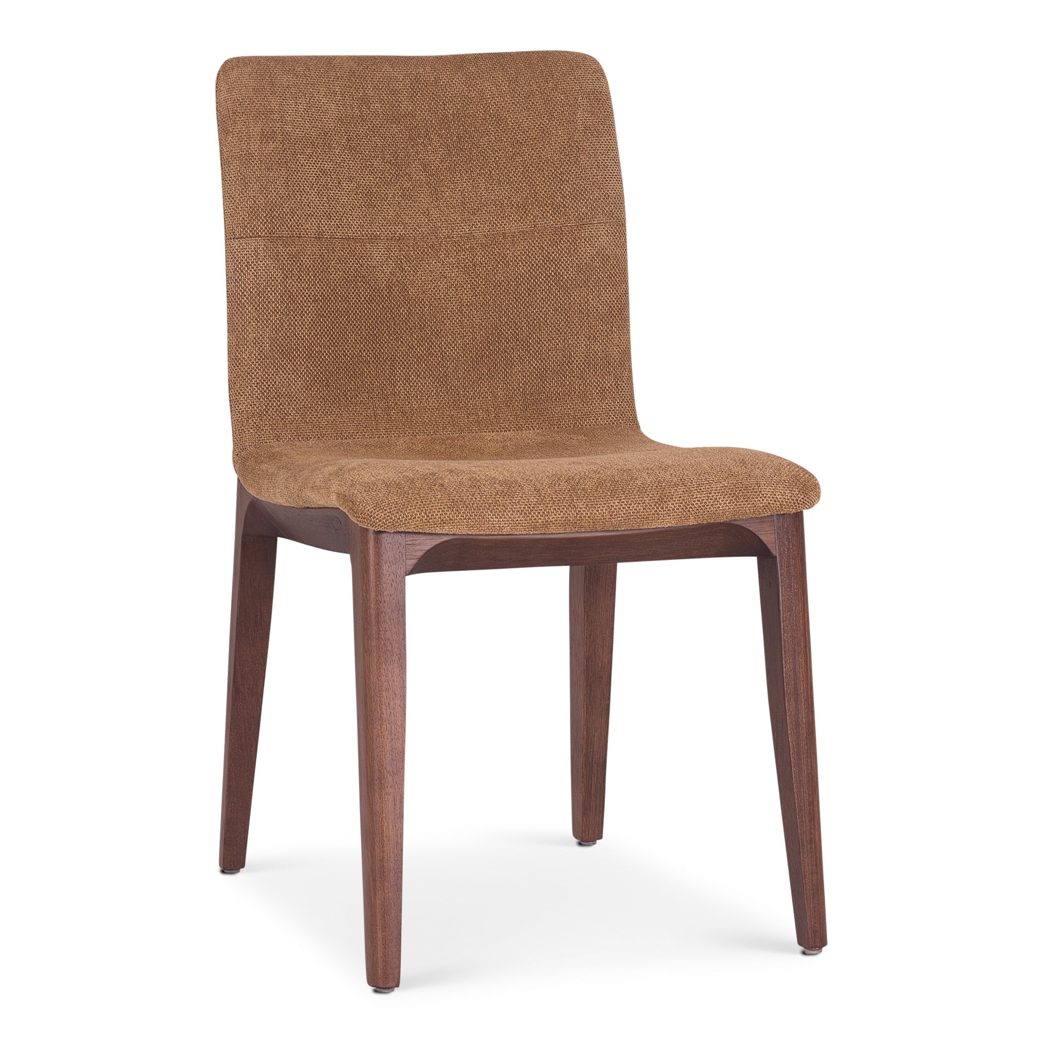 Modern Brazilian - Godan Side Chair - Jackpot Terracotta Seat - Nogal Frame by Urbia