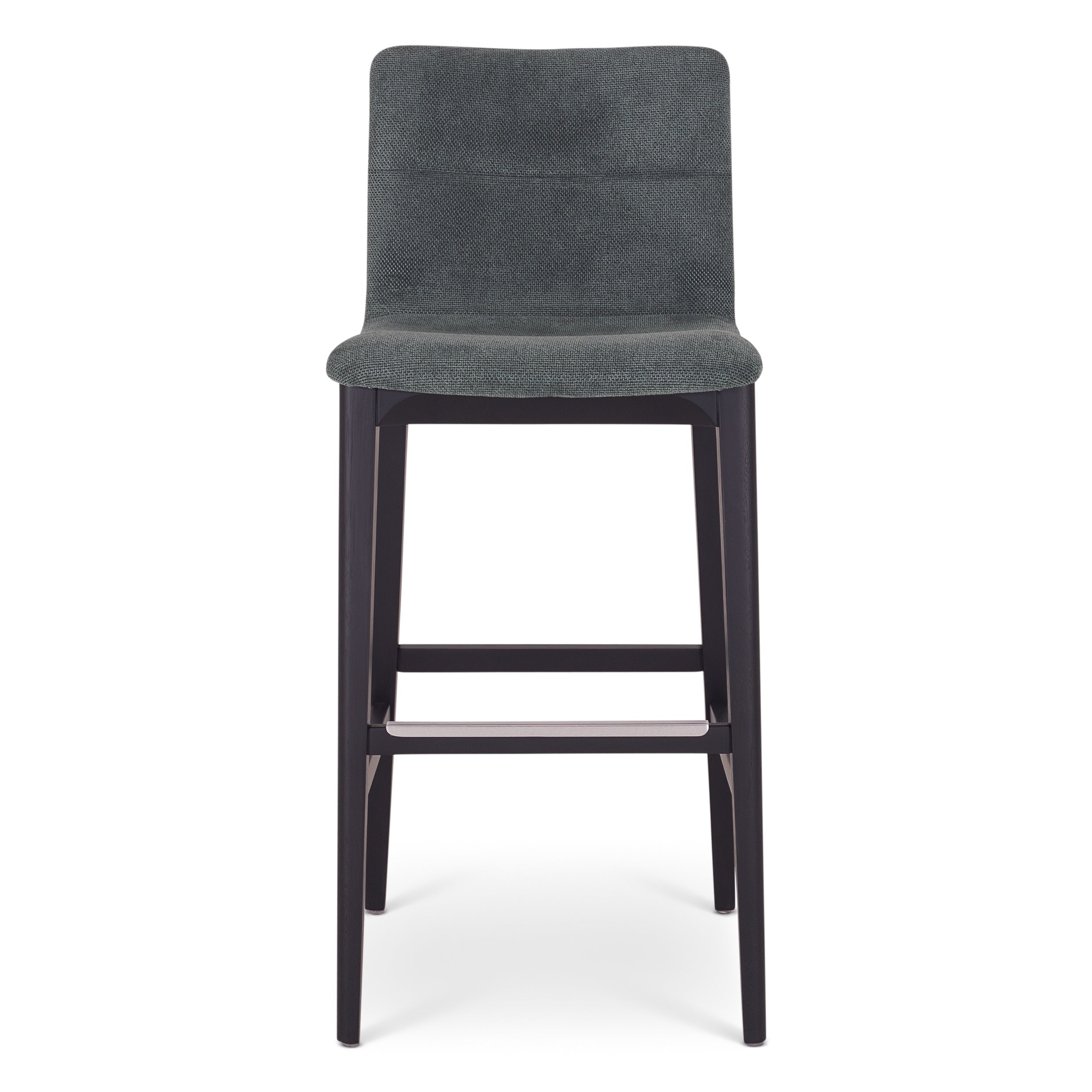 Modern Brazilian - Godan Stool - Bar Height - Jackpot Teal Seat - Ebano Frame by Urbia