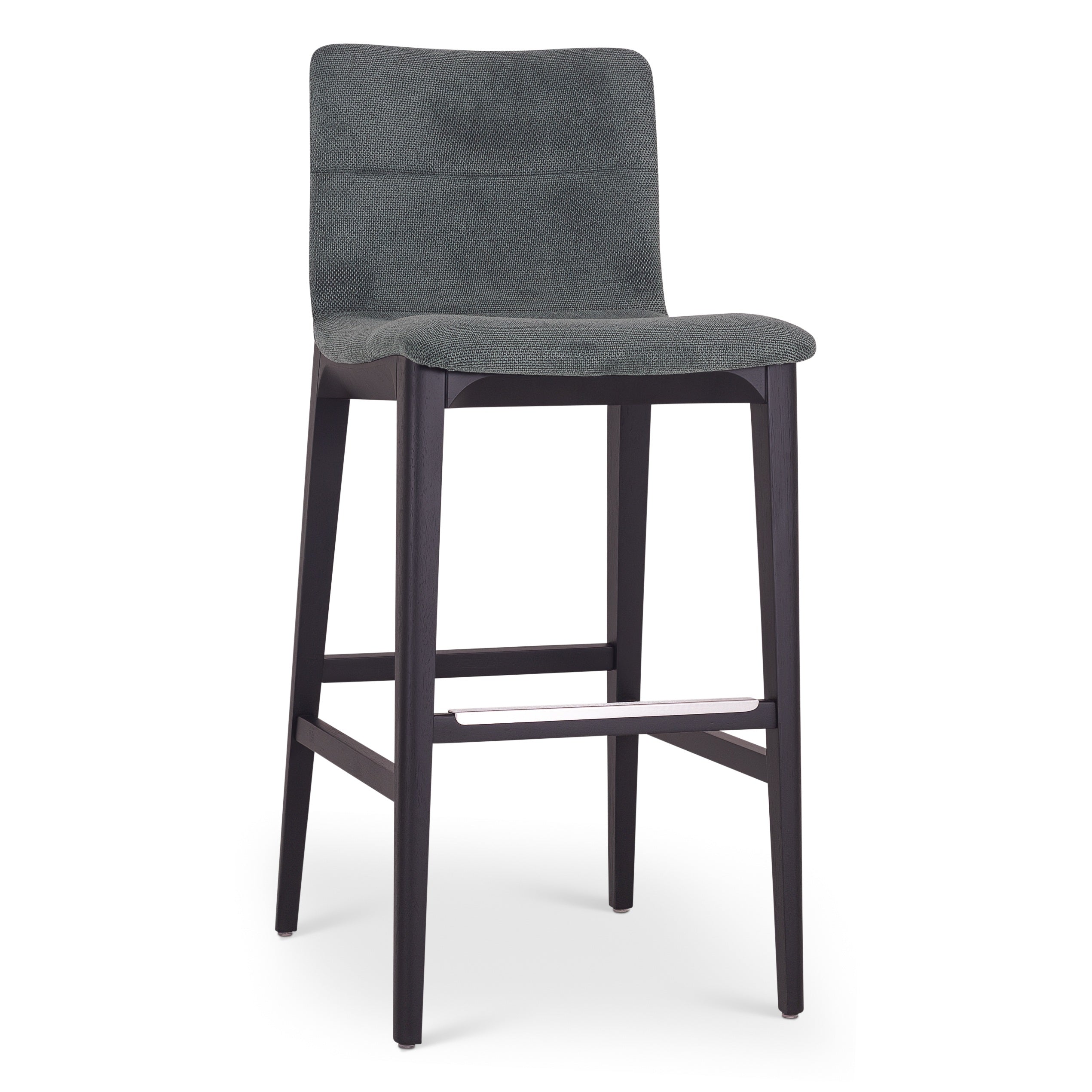 Modern Brazilian - Godan Stool - Bar Height - Jackpot Teal Seat - Ebano Frame by Urbia