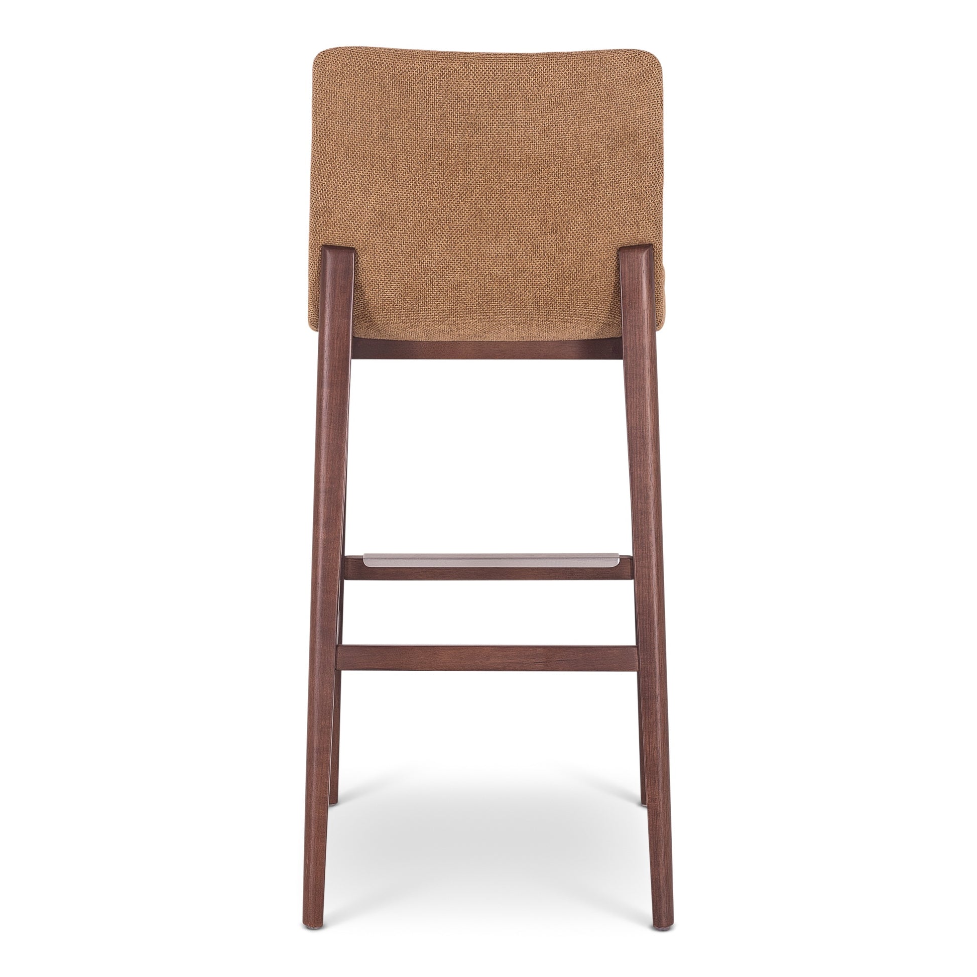 Modern Brazilian - Godan Stool - Bar Height - Jackpot Terracotta Seat - Nogal Frame by Urbia