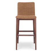 Modern Brazilian - Godan Stool - Bar Height - Jackpot Terracotta Seat - Nogal Frame by Urbia